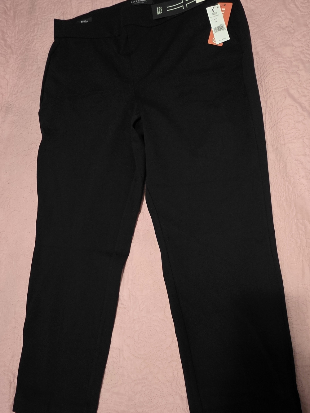 Liverpool Black Pull-On Trousers
